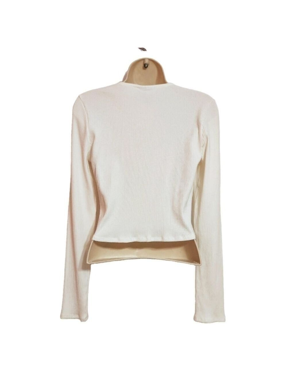 Just Polly Ivory Ribbed Knit Corset Top Extra Large - Picture 5 of 8
